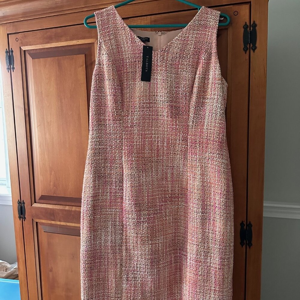 Talbots Pink Sheath dress - Brand new, Size 12P